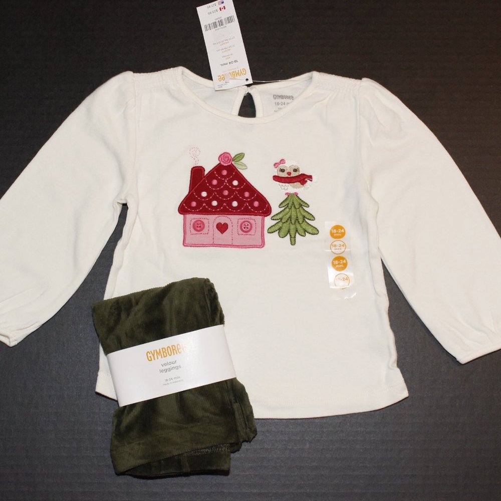 NWT Gymboree 24M top leggings set Cozy Owl